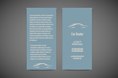 W tunelu aerodynamicznym, Motoryzacja, Dealer - Ulotki Netprint