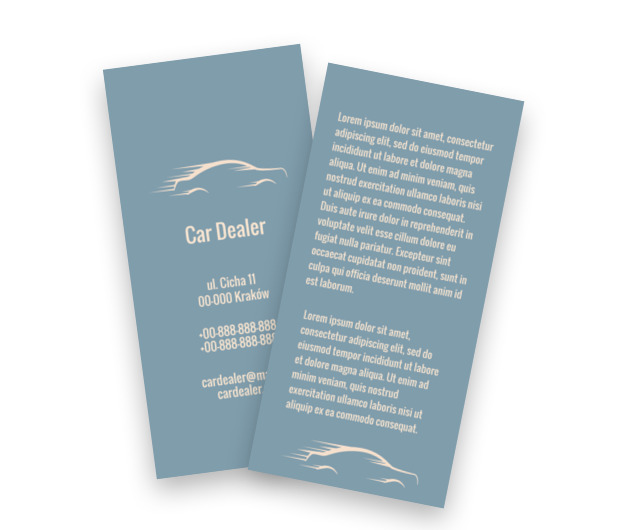 W tunelu aerodynamicznym, Motoryzacja, Dealer - Ulotki Netprint szablony online