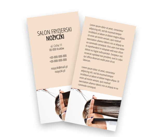 Dla Ciebie i mnie - Stylizacja i cięcie, Zdrowie i Uroda, Salon Fryzjerski - Ulotki Netprint szablony online