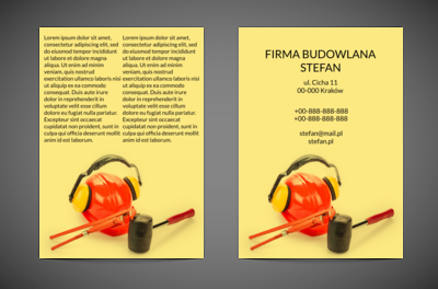 Magiczny młoteczek, Budownictwo, Firma budowlana - Ulotki Netprint
