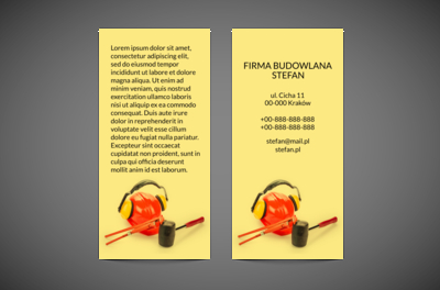 Firma budowlana na życzenie, Budownictwo, Firma budowlana - Ulotki Netprint