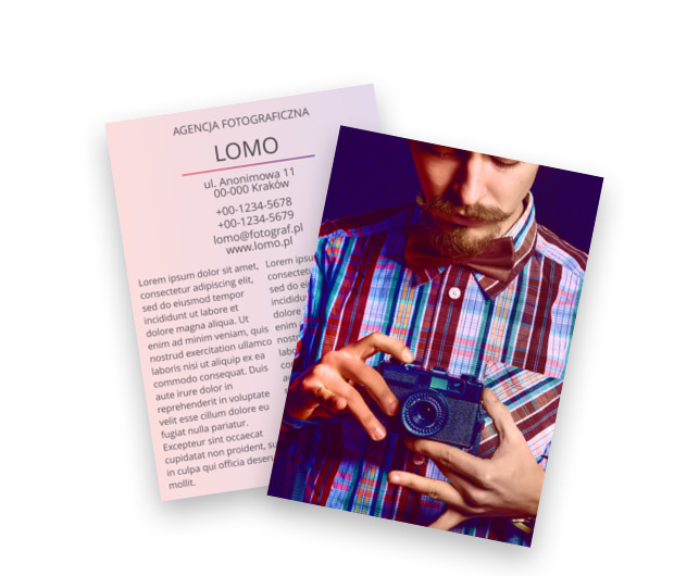 W intensywnie dobranej strukturze, Fotografia, Usługi fotograficzne - Ulotki Netprint szablony online