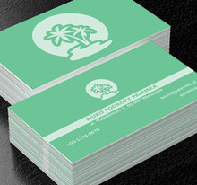 Palmy na zielonym tle, Turystyka, Biuro podróży - Wizytówki Netprint