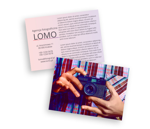 Gdy nie liczy się czas, Fotografia, Usługi fotograficzne - Ulotki Netprint szablony online