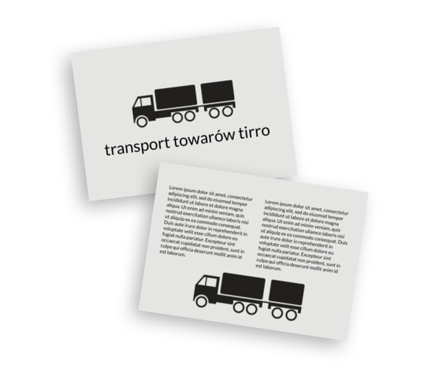 Kurs na zwycięstwo, Transport, Transport Towarów  - Ulotki Netprint szablony online