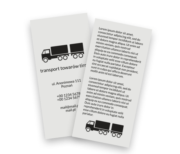 Gdy świat czeka na dostawę, Transport, Transport Towarów  - Ulotki Netprint szablony online