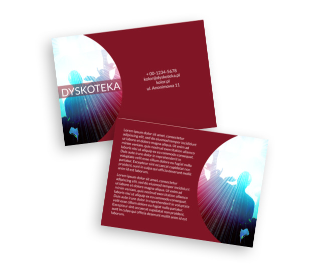 Rozrywkowa dyskoteka, Rozrywka, Dyskoteka - Ulotki Netprint szablony online