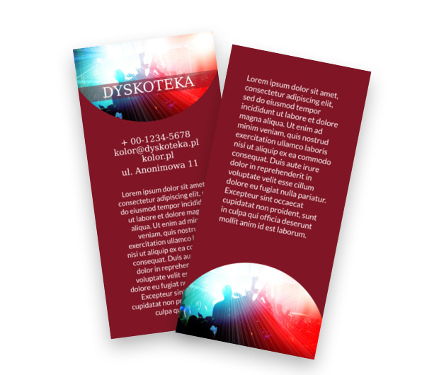 Do białego rana, Rozrywka, Dyskoteka - Ulotki Netprint szablony online