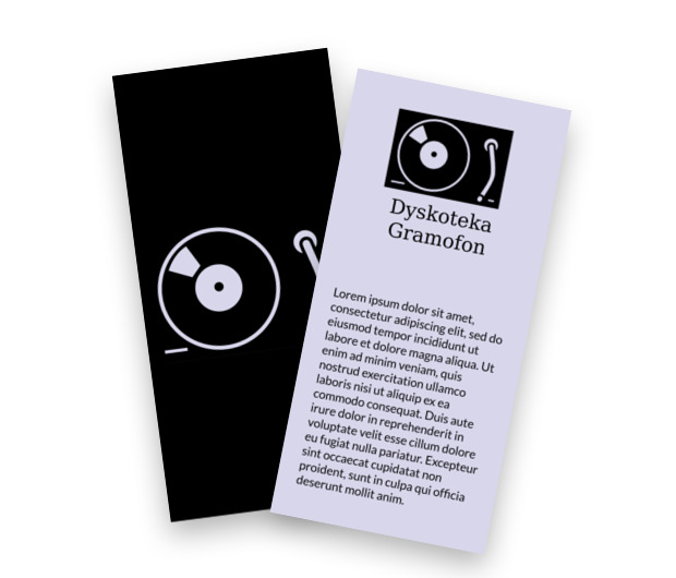 W sidłach muzyki gramofonu, Rozrywka, Dyskoteka - Ulotki Netprint szablony online