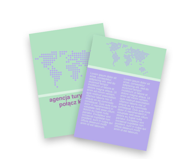 W pastelowym świecie, Turystyka, Agencja Turystyczna - Ulotki Netprint szablony online
