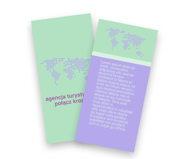 Wykropkowana mapa, Turystyka, Agencja Turystyczna - Ulotki Netprint szablony online