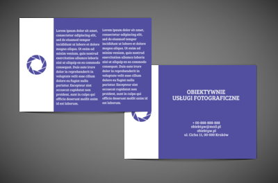 Dwie przysłony w granacie, Fotografia, Usługi fotograficzne - Ulotki Netprint