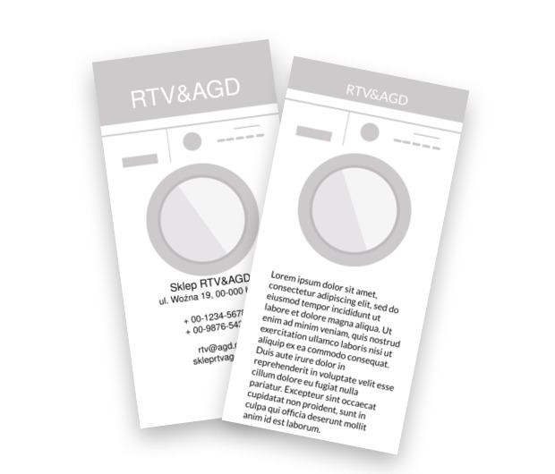 Prawidłowy zawrót głowy, Sprzedaż, RTV i AGD - Ulotki Netprint szablony online