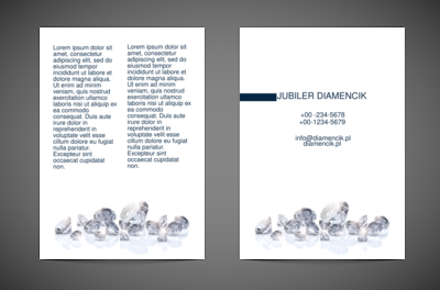 Diamenty skąpane w bieli, Sprzedaż, Jubiler - Ulotki Netprint