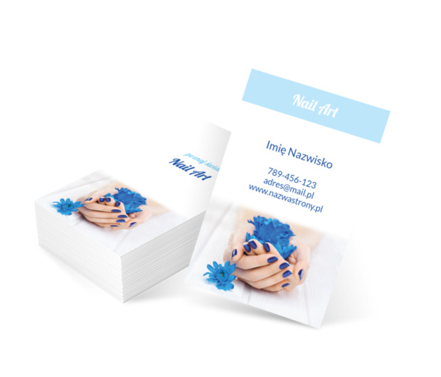 Lazurowe spojrzenie na biznes, Zdrowie i uroda, Salon kosmetyczny - Wizytówki Netprint szablony online