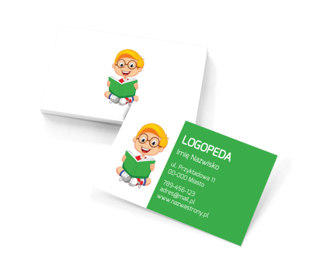 Ty wiesz, jak to napisać poprawnie, Edukacja, Logopeda - Wizytówki Netprint szablony online