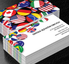 Znać się na językach, Edukacja, Nauka języków obcych - Wizytówki Netprint