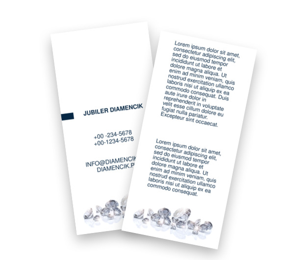 Diamenty w białym świetle, Sprzedaż, Jubiler - Ulotki Netprint szablony online