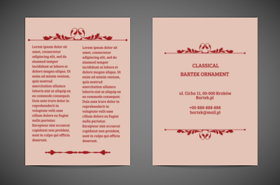 Ornament w różowym kolorze, Motywy, Klasyczne - Ulotki Netprint