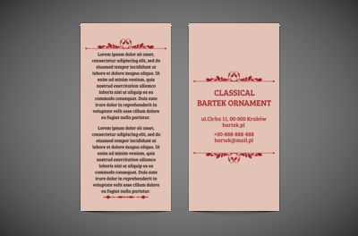 Podłużne ornamenty, Motywy, Klasyczne - Ulotki Netprint