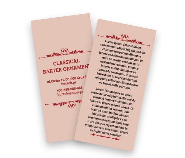 Podłużne ornamenty, Motywy, Klasyczne - Ulotki Netprint szablony online