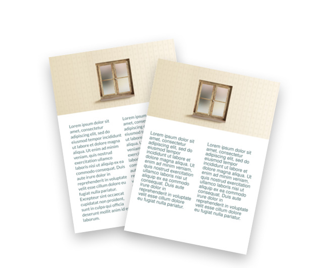 Okiennice na podwórze, Budownictwo, Okna Drzwi - Ulotki Netprint szablony online