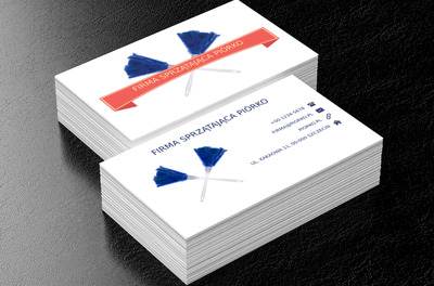 Akcesoria do sprzątania, Usługi domowe, Firma sprzątająca - Wizytówki Netprint