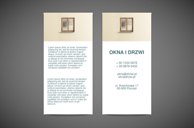 Okno z doskonałym motywem, Budownictwo, Okna Drzwi - Ulotki Netprint