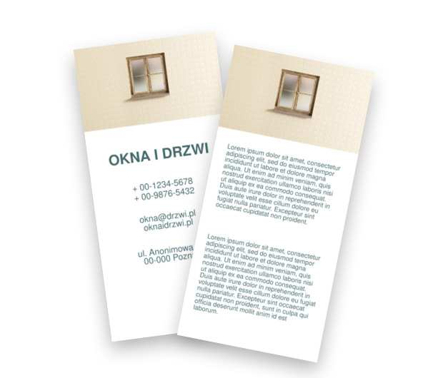 Okno z doskonałym motywem, Budownictwo, Okna Drzwi - Ulotki Netprint szablony online