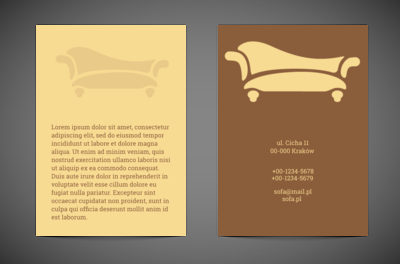 Dekor w żółcieni – ulotka z sofą, Sprzedaż, Meble - Ulotki Netprint