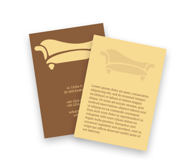 Dekor w żółcieni – ulotka z sofą, Sprzedaż, Meble - Ulotki Netprint szablony online