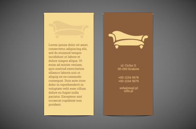 Klimatyczna żółta na brązowym, Sprzedaż, Meble - Ulotki Netprint