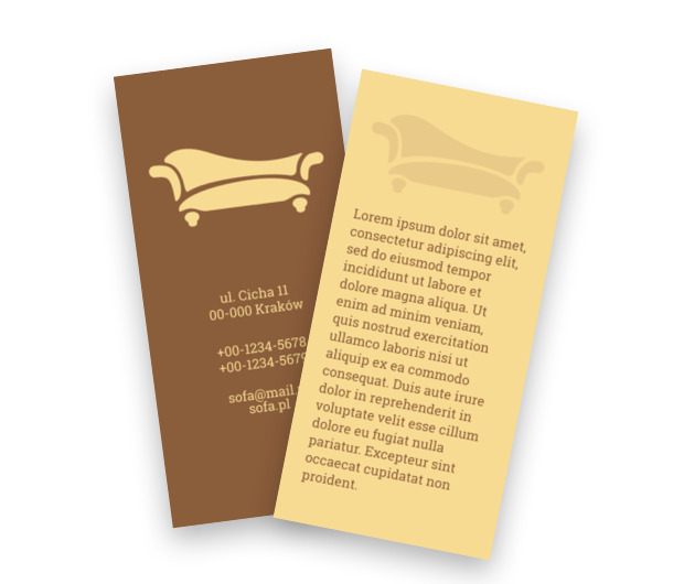 Klimatyczna żółta na brązowym, Sprzedaż, Meble - Ulotki Netprint szablony online