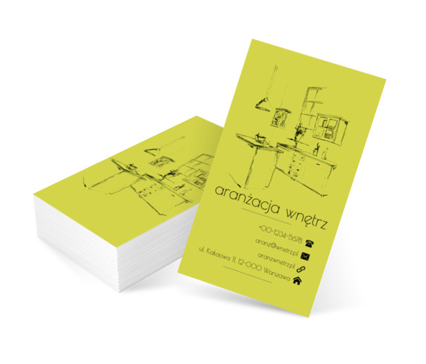 Odręczny projekt, Budownictwo, Aranżacja wnętrz - Wizytówki Netprint szablony online