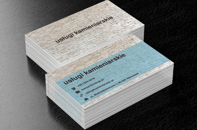 Biała cegła, Budownictwo, Usługi kamieniarskie - Wizytówki Netprint