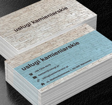 Biała cegła, Budownictwo, Usługi kamieniarskie - Wizytówki Netprint