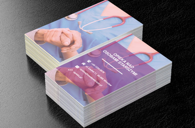 Dwie dłonie, Usługi domowe, Opieka nad osobami starszymi - Wizytówki Netprint