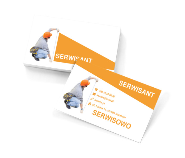  Serwisant na białym tle, Usługi domowe, Serwisant - Wizytówki Netprint szablony online