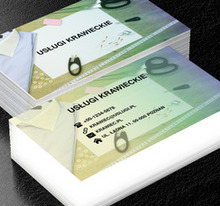 Biała koszula na stole, Usługi domowe, Usługi krawieckie - Wizytówki Netprint