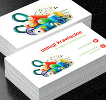 Akcesoria krawieckie, Usługi domowe, Usługi krawieckie - Wizytówki Netprint