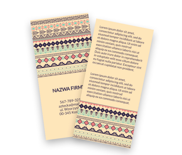 Orientalne marzenia z nutą celtycką, Motywy, Tła i tekstury - Ulotki Netprint szablony online