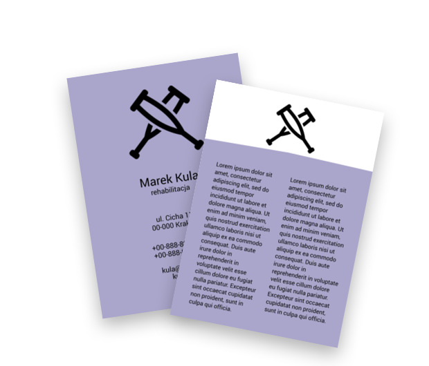 Działania nie-doraźne, Medycyna, Rehabilitacja - Ulotki Netprint szablony online