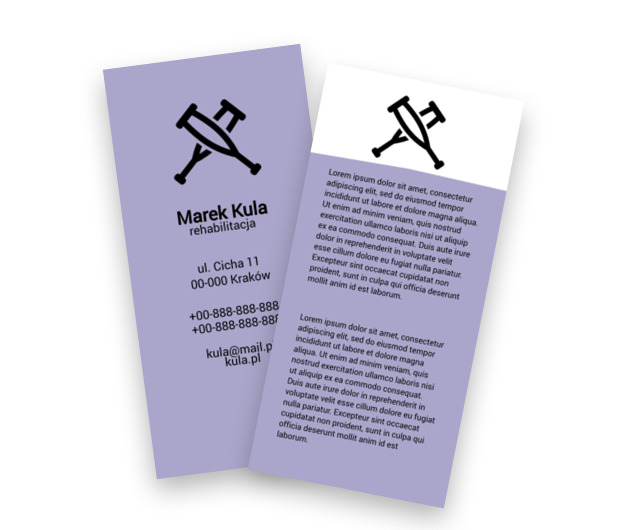 Działania pro-marketingowe, Medycyna, Rehabilitacja - Ulotki Netprint szablony online