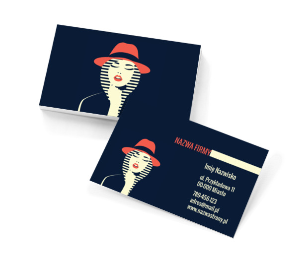 Piękna, nie tylko tej nocy, Motywy, Glamour - Wizytówki Netprint szablony online