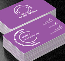 Białe elementy na fioletowym tle, Usługi biurowe, Agencja marketingowa - Wizytówki Netprint