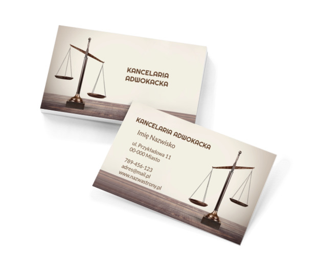 Ważyć to, co ważne, Prawo, Kancelaria adwokacka - Wizytówki Netprint szablony online