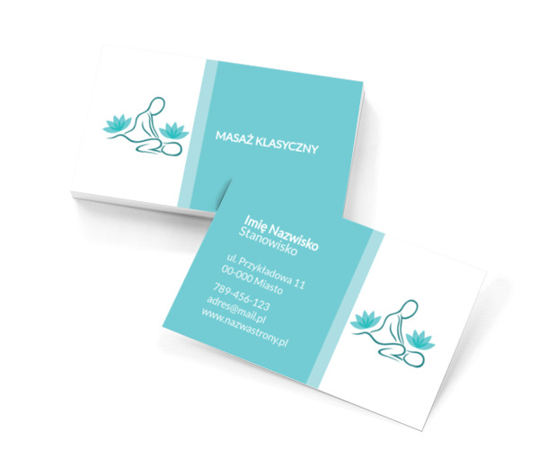 W idealnym położeniu , Medycyna, Masażysta - Wizytówki Netprint szablony online