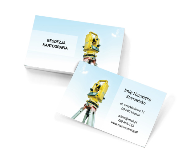Pomierzyć z milimetrową dokładnością, Środowisko i Przyroda, Geodezja - Wizytówki Netprint szablony online