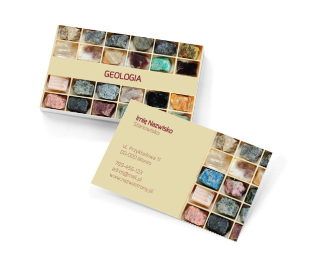 Zaczynać od podszewki…, Środowisko i Przyroda, Geologia - Wizytówki Netprint szablony online