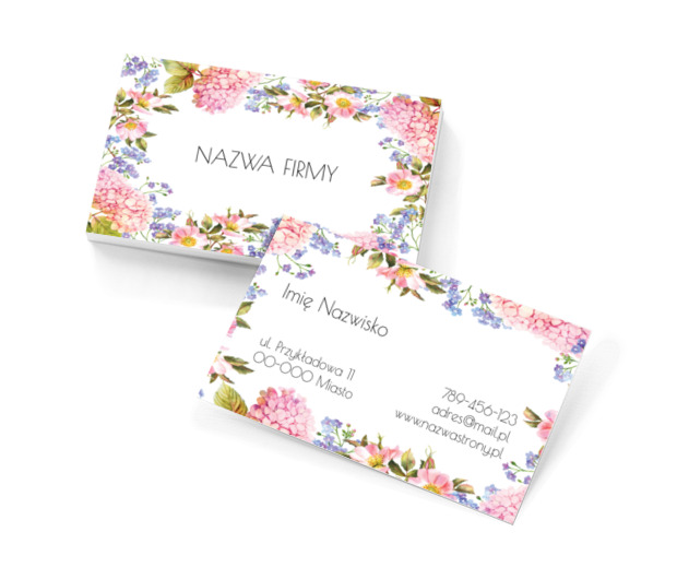 Zmysłowy zapał do pracy, Motywy, Roślinne - Wizytówki Netprint szablony online